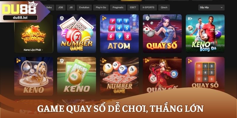 Game quay số dễ chơi, thắng lớn